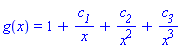 g(x) = 1+c__1/x+c__2/x^2+c__3/x^3