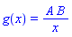 g(x) = A*B/x