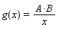 g(x) = A*B/x