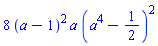 8*(a-1)^2*a*(a^4-1/2)^2