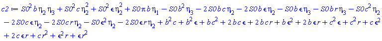 S0^2*b*eta[2]*eta[3]+S0^2*c*eta[2]^2+S0^2*epsilon*eta[2]^2+Pi*S0*b*eta[1]-S0*b^2*eta[3]-2*S0*b*c*eta[2]-2*S0*b*epsilon*eta[2]-S0*b*epsilon*eta[3]-S0*b*r*eta[3]-S0*c^2*eta[2]-2*S0*c*epsilon*eta[2]-2*S0*c*r*eta[2]-S0*epsilon^2*eta[2]-2*S0*epsilon*r*eta[2]+b^2*c+b^2*epsilon+b*c^2+2*b*c*epsilon+2*b*c*r+b*epsilon^2+2*b*epsilon*r+c^2*epsilon+c^2*r+c*epsilon^2+2*c*epsilon*r+c*r^2+epsilon^2*r+epsilon*r^2