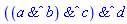 `&^`(`&^`(`&^`(a, b), c), d)