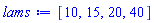 [10, 15, 20, 40]