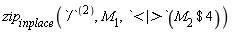 zip[inplace](`/`@@2, M__1, `<|>`(`$`(M__2, 4)))