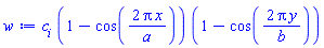 c[i]*(1-cos(2*Pi*x/a))*(1-cos(2*Pi*y/b))