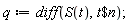 q := diff(S(t), `$`(t, n))