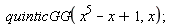 quinticGG(x^5-x+1, x)