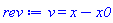 v = x-x0