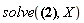 solve(X = sin(2*X), X)