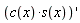 diff(c(x)*s(x), x)