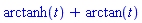 arctanh(t)+arctan(t)