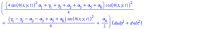 ((1/4)*(4*sin(theta(x, y, t))^2*alpha[1]+gamma[1]+gamma[2]+alpha[2]+alpha[3]+alpha[5]+alpha[6])*cos(theta(x, y, t))^2+(1/4)*(gamma[1]-gamma[2]-alpha[2]-alpha[3]+alpha[5]+alpha[6])*sin(theta(x, y, t))^2+(1/2)*alpha[4])*(dudy^2+dvdx^2)