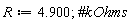 R := 4.900