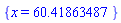 {x = 60.41863487}