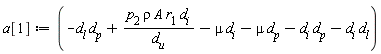 a[1] := -d[l]*d[p]+p[2]*rho*A*r[1]*d[i]/d[u]-mu*d[i]-mu*d[p]-d[i]*d[p]-d[i]*d[l]