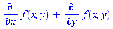 diff(f(x, y), x)+diff(f(x, y), y)