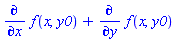 diff(f(x, y0), x)+diff(f(x, y0), y)