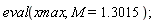 eval(xmax, M = 1.3015)