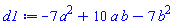 -7*a^2+10*a*b-7*b^2