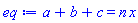 a+b+c = n*x