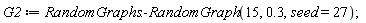 G2 := RandomGraphs:-RandomGraph(15, .3, seed = 27)