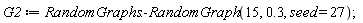 G2 := RandomGraphs:-RandomGraph(15, .3, seed = 27)