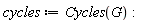 cycles := Cycles(G)