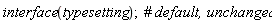 interface(typesetting)