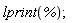 lprint(%)