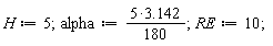H := 5;