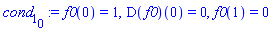 f0(0) = 1, (D(f0))(0) = 0, f0(1) = 0