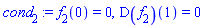 f[2](0) = 0, (D(f[2]))(1) = 0