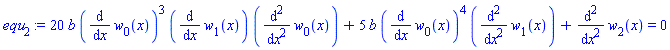 20*b*(diff(w[0](x), x))^3*(diff(w[1](x), x))*(diff(diff(w[0](x), x), x))+5*b*(diff(w[0](x), x))^4*(diff(diff(w[1](x), x), x))+diff(diff(w[2](x), x), x) = 0