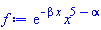 exp(-beta*x)*x^(5-alpha)