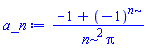 (-1+(-1)^n)/(n^2*Pi)