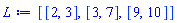 [[2, 3], [3, 7], [9, 10]]