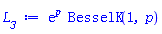 exp(p)*BesselK(1, p)