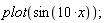 plot(sin(10*x))
