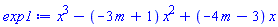 x^3-(-3*m+1)*x^2+(-4*m-3)*x