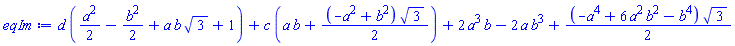 d*((1/2)*a^2-(1/2)*b^2+a*b*3^(1/2)+1)+c*(a*b+(1/2)*(-a^2+b^2)*3^(1/2))+2*a^3*b-2*a*b^3+(1/2)*(-a^4+6*a^2*b^2-b^4)*3^(1/2)