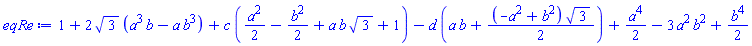 1+2*3^(1/2)*(a^3*b-a*b^3)+c*((1/2)*a^2-(1/2)*b^2+a*b*3^(1/2)+1)-d*(a*b+(1/2)*(-a^2+b^2)*3^(1/2))+(1/2)*a^4-3*a^2*b^2+(1/2)*b^4