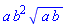 a*b^2*(a*b)^(1/2)