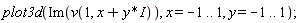 plot3d(Im(v(1, x+I*y)), x = -1 .. 1, y = -1 .. 1)