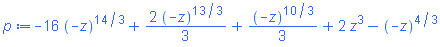 -16*(-z)^(14/3)+(2/3)*(-z)^(13/3)+(1/3)*(-z)^(10/3)+2*z^3-(-z)^(4/3)