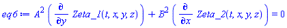 A^2*(diff(Zeta_1(t, x, y, z), y))+B^2*(diff(Zeta_2(t, x, y, z), x)) = 0