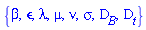 {beta, epsilon, lambda, mu, nu, sigma, D[B], D[t]}