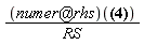 (`@`(numer, rhs))(V = V1*R2/(C*R12*s+RS))/RS