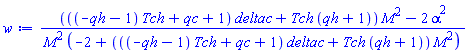 ((((-qh-1)*Tch+qc+1)*deltac+Tch*(qh+1))*M^2-2*alpha^2)/(M^2*(-2+(((-qh-1)*Tch+qc+1)*deltac+Tch*(qh+1))*M^2))