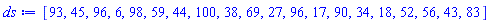 [93, 45, 96, 6, 98, 59, 44, 100, 38, 69, 27, 96, 17, 90, 34, 18, 52, 56, 43, 83]