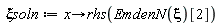 `&xi;soln` := proc (x) options operator, arrow; rhs(EmdenN(xi)[2]) end proc